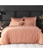 Housse de couette satin de coton lavé  rose