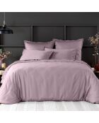 Housse de couette satin de coton lavé  violette