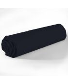 Drap housse en coton bonnet 28 cm noir