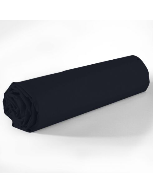 Spannbetttuch aus Baumwolle 28 cm schwarz