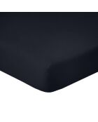 Drap housse en coton bonnet 28 cm noir
