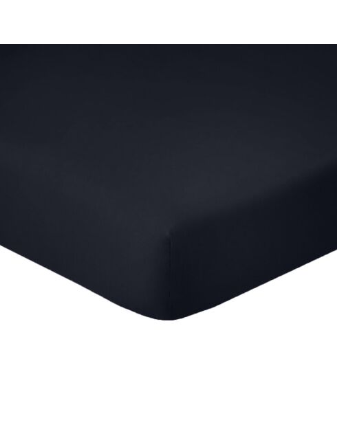 Spannbetttuch aus Baumwolle 28 cm schwarz