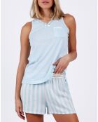 Canotta pigiama e pantaloncini blu