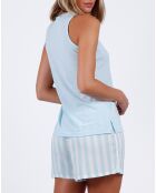 Canotta pigiama e pantaloncini blu