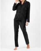 Pyjama T-Shirt Manches Longues & Pantalon noir