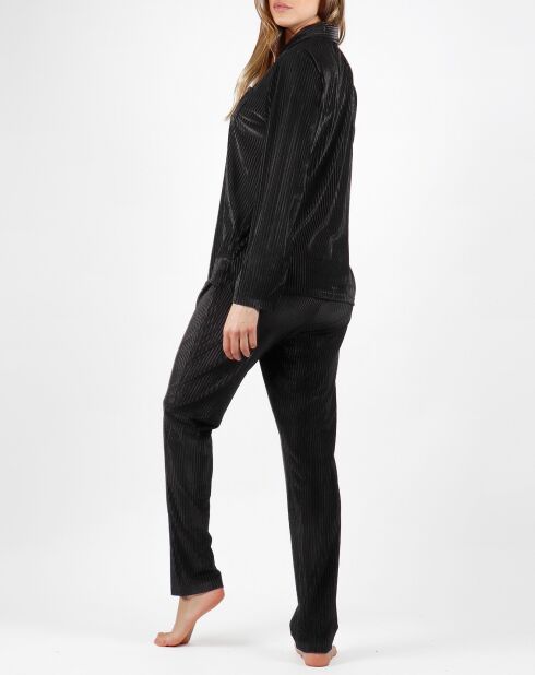 Pyjama T-Shirt Manches Longues & Pantalon noir