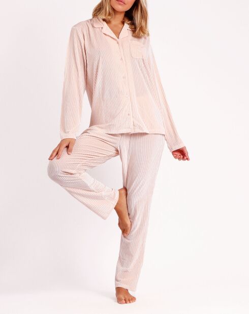 Pyjama T-Shirt Manches Longues & Pantalon rose