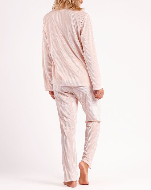 Pyjama T-Shirt Manches Longues & Pantalon rose