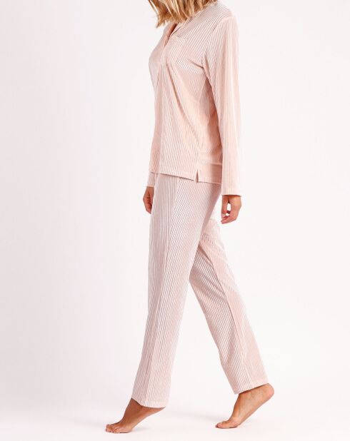 Pyjama T-Shirt Manches Longues & Pantalon rose