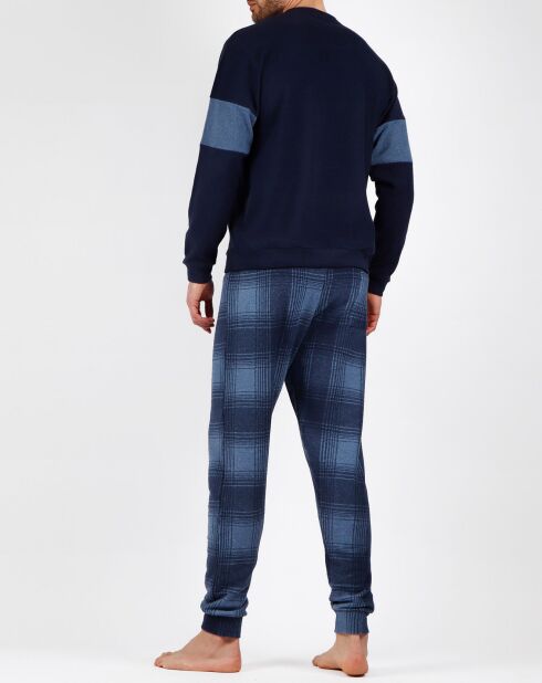 Pyjama T-Shirt Manches Longues & Pantalon bleu