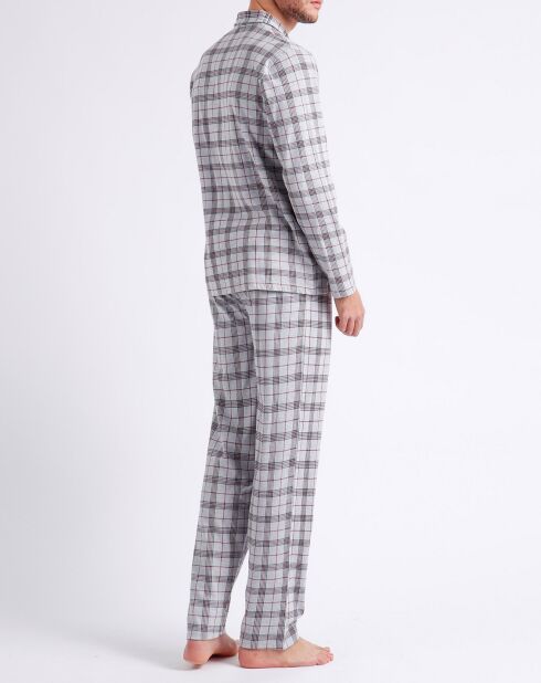 Pyjama-Shirt mit langen Ärmeln und grauer Hose