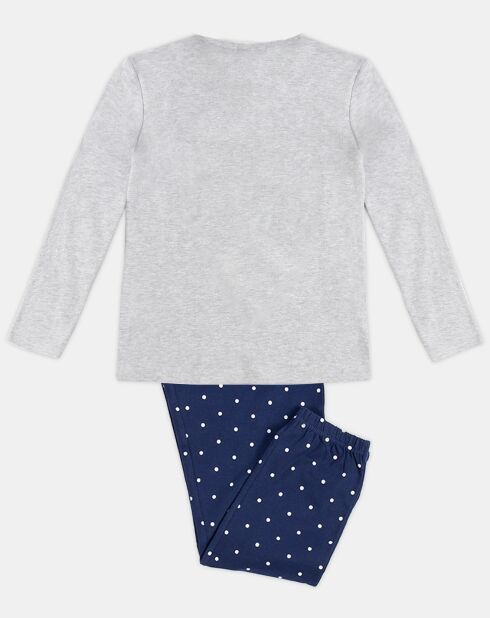 Pyjama T-Shirt Manches Longues & Pantalon jasper gris