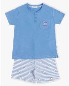 Pyjama T-Shirt & Short bleu