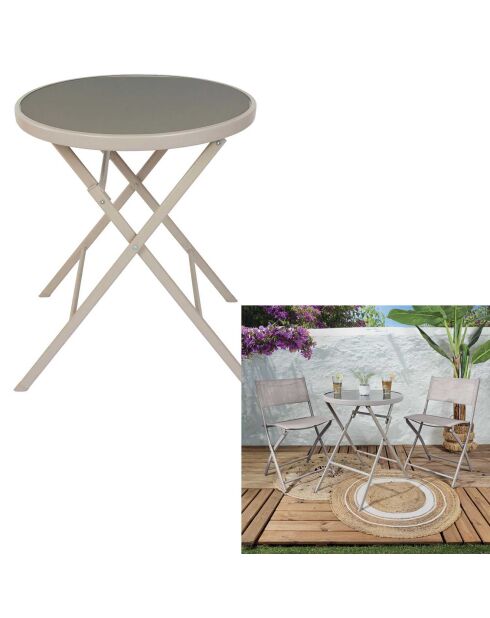 Table Elba beige - 60x71x60 cm