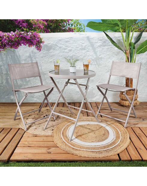 Table Elba beige - 60x71x60 cm
