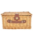 Panier de pique-nique 4 personnes marron - 37.5x19x29 cm