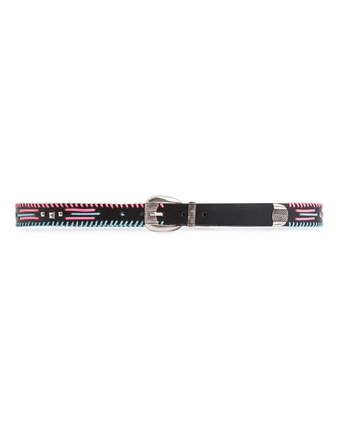 Ceinture en Cuir Dinka noire