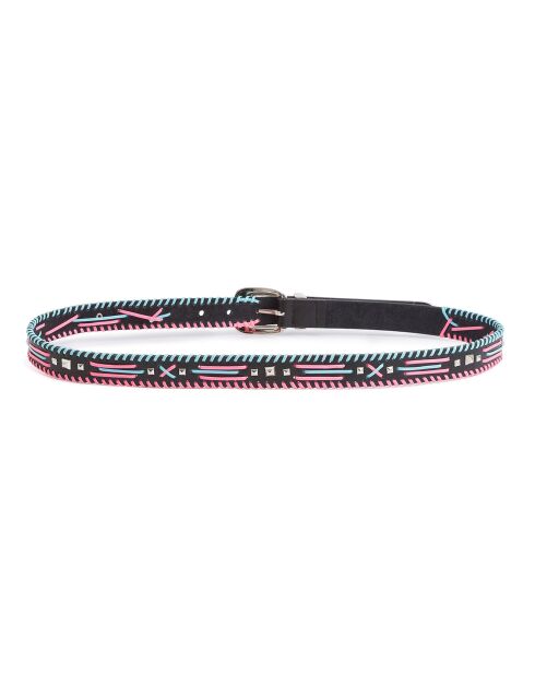 Ceinture en Cuir Dinka noire