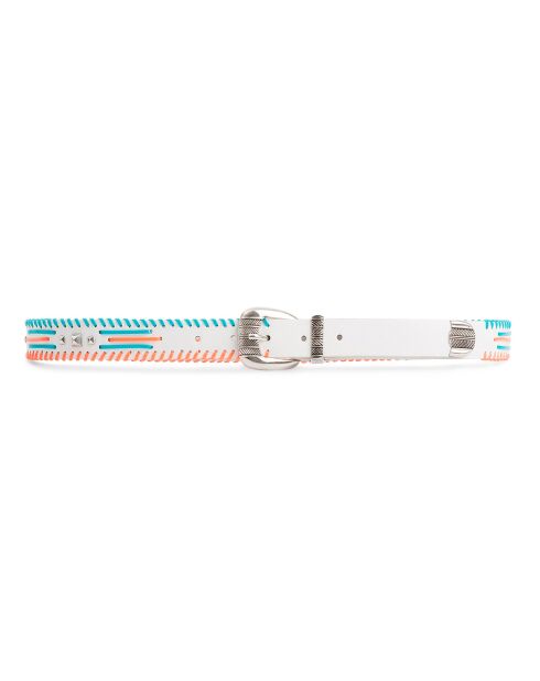 Ceinture en Cuir Dinka blanche