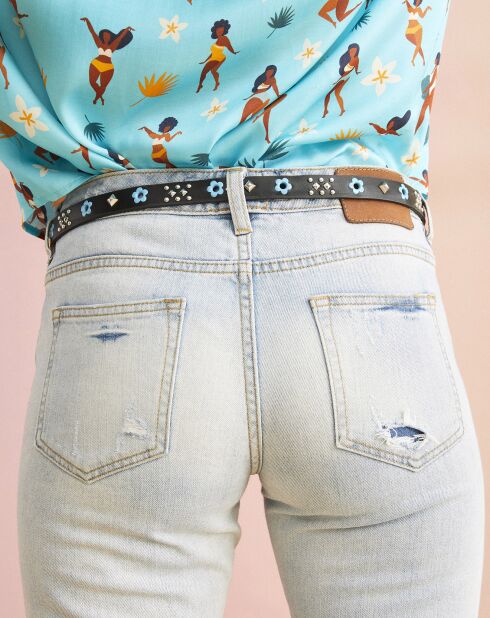 Ceinture en Cuir Discopop noire