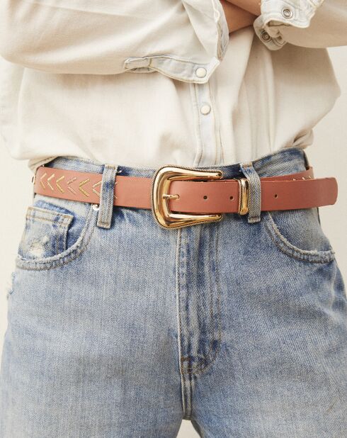 Ceinture en Cuir Kimmy blush