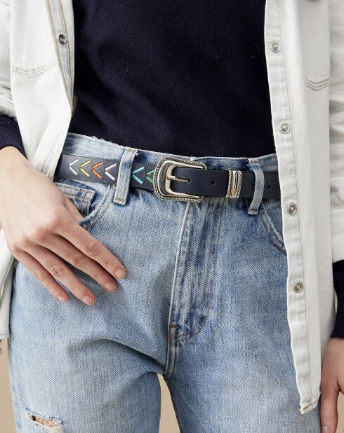 Ceinture en Cuir Kimmy marine