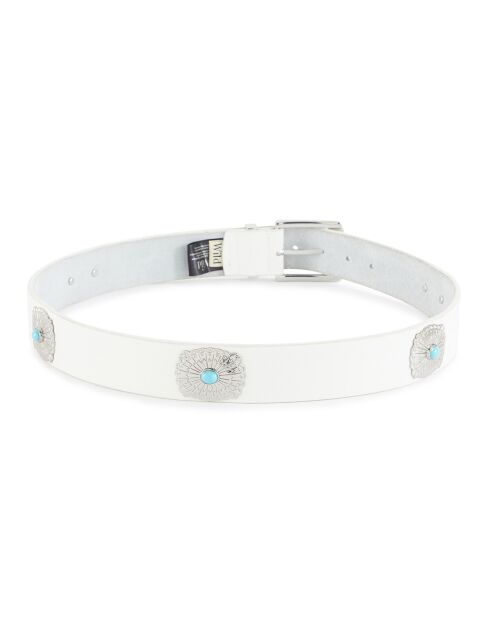 Ceinture en Cuir Kishi blanche