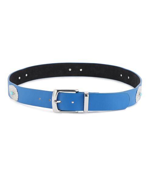 Ceinture en Cuir Kishi bleue