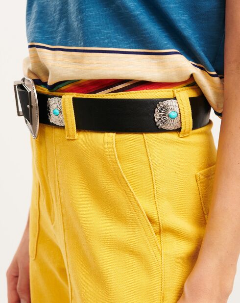 Ceinture en Cuir Kishi noire