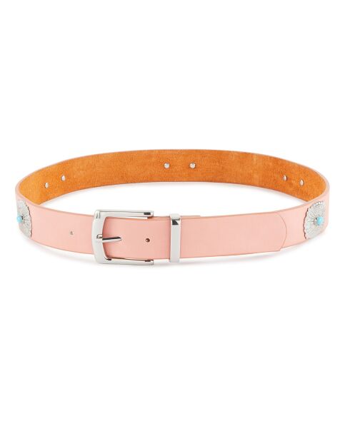 Ceinture en Cuir Kishi rose