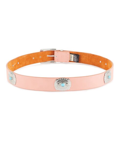 Ceinture en Cuir Kishi rose