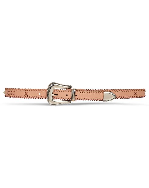 Ceinture tressée Renaldo rose