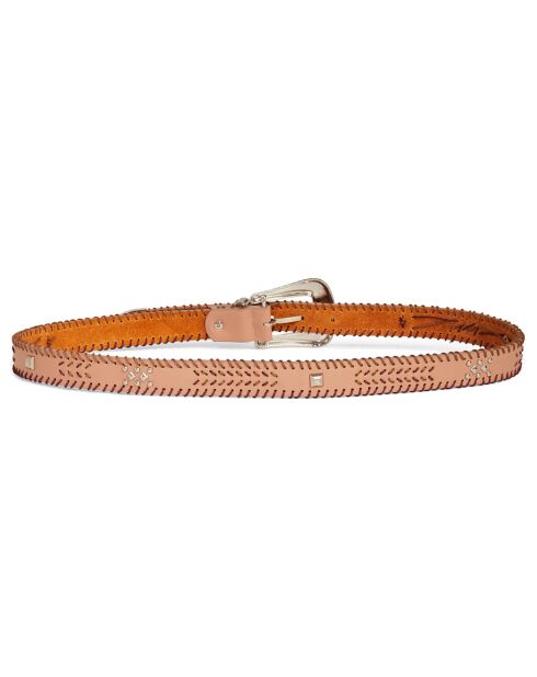 Ceinture tressée Renaldo rose