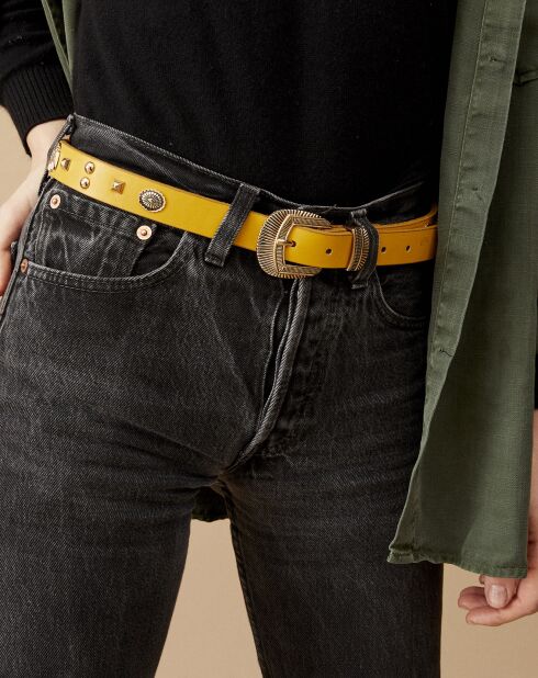 Ceinture en Cuir Sabas maïs