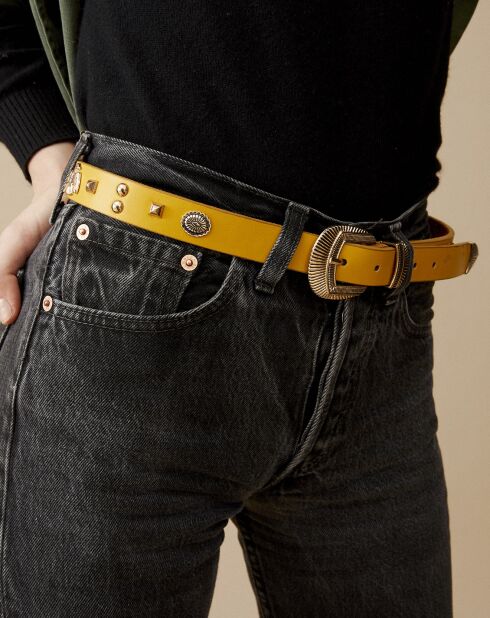 Ceinture en Cuir Sabas maïs
