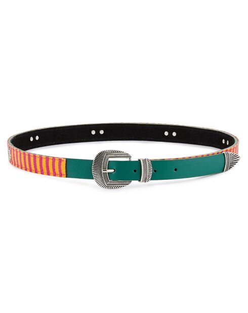 Ceinture en Cuir Sayulita verte