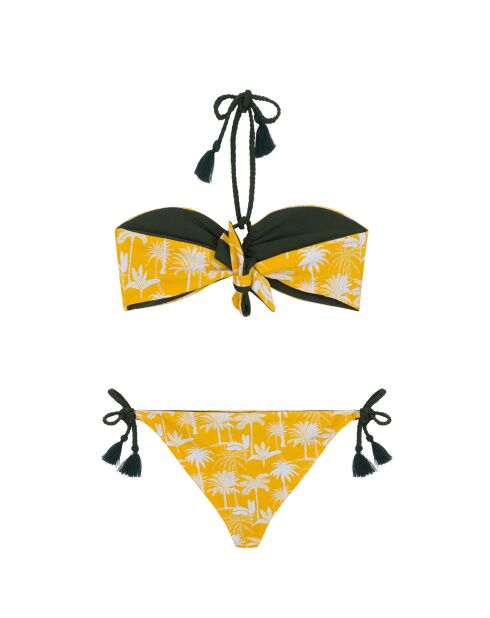 Maillot de bain 2 pièces Flame jaune/vert