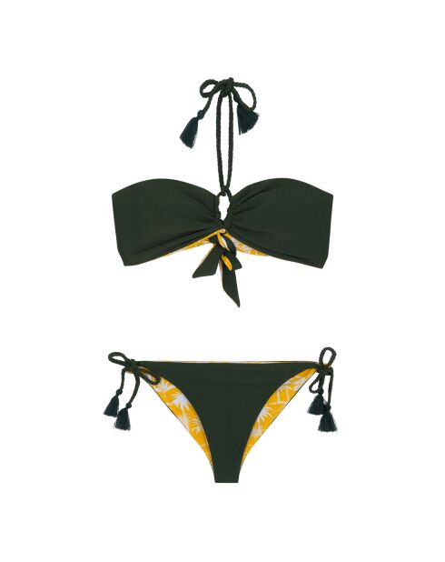 Maillot de bain 2 pièces Flame jaune/vert