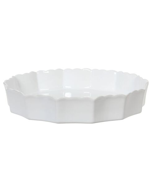 Plat à tarte Charlotte blanc - D.31 cm