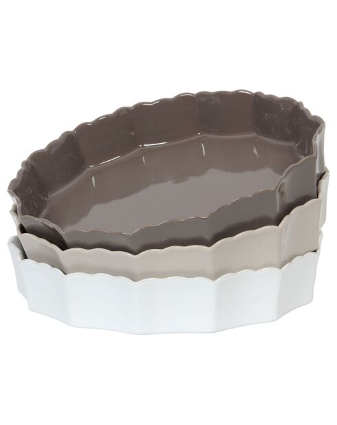 Plat à tarte Charlotte blanc - D.31 cm