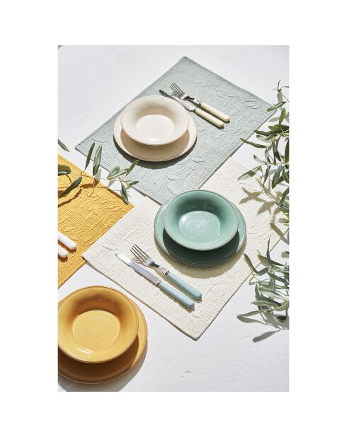 6 Cuillères à café Lucie vert d'eau