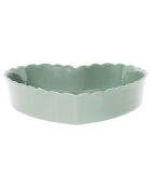 Plat à gâteaux Charlotte vert d'eau - 24x24x5 cm