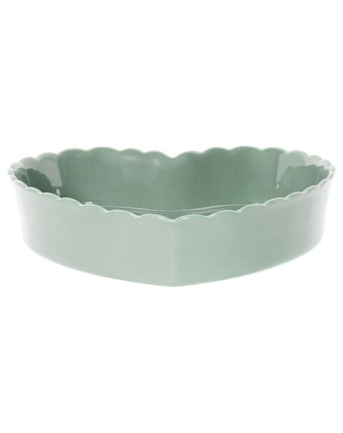 Plat à gâteaux Charlotte vert d'eau - 24x24x5 cm
