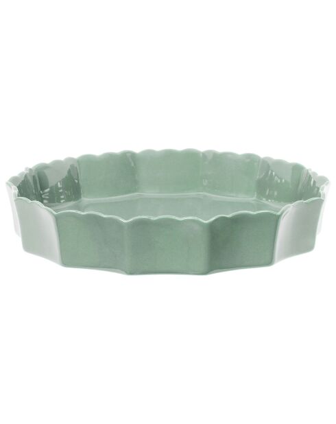 Plat à tarte Charlotte vert d'eau - D.31 cm
