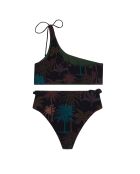 Maillot de bain 2 pièces Island noir/vert