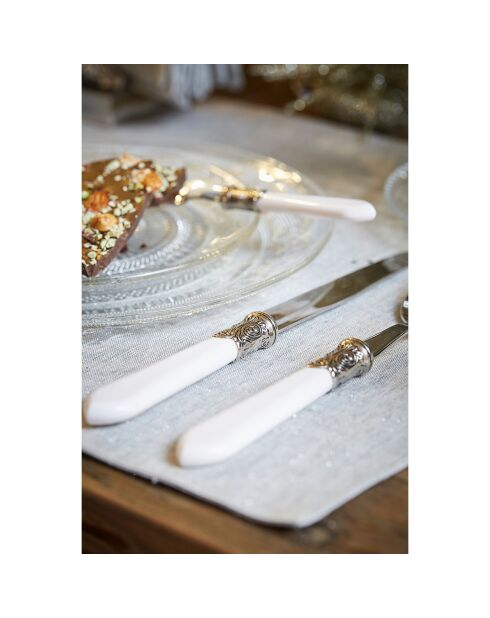 6 Assiettes à dessert Classic transparentes - D.17.5 cm