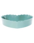 Plat à gâteaux Charlotte turquoise - 24x24x5 cm