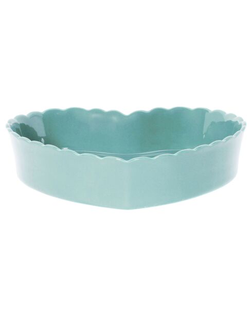 Plat à gâteaux Charlotte turquoise - 24x24x5 cm