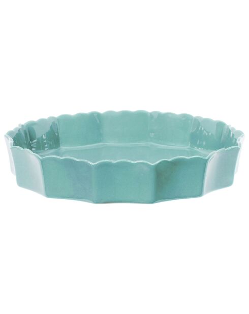 Plat à tarte Charlotte turquoise - D.31 cm