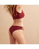 Maillot de bain 2 pièces Island caramel/bordeaux